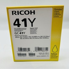 Ricoh 405764 Yellow Ink Print Cartridge Type GC 41Y Genuine Exp 03/2024 picture