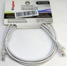 Legrand - On-Q CAT 5e Patch Cable 10Gbps Ethernet Speed, Computer Networking 7ft picture