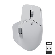 Rapoo MT760 Wireless Multi-Device Mouse Light Grey Bluetooth 2.4GHz New picture