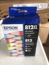 Epson 812XL High-Capacity Black + 812 Color Cyan/Magenta/Yellow Expires 10/2026 picture