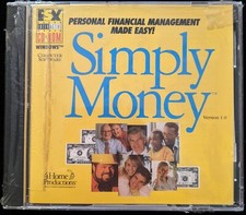 Simply Money Version 1.0 CD ROM Windows Computer Software New In Package  picture