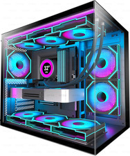 H3 ATX PC Case - Pre-Installed with 6 Infinity Mirror PWM ARGB Fans - Compact picture