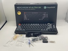 Keychron V1 Ultra 8K Wireless Mechanical Keyboard, Banana Silk POM Switch- Black picture