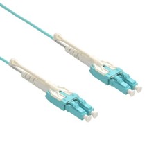 20m LC-LC Duplex 50/125 OM3 Multimode 10GB Fiber Patch Cable Aqua Uniboot 65FT picture
