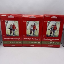 Canon PP-301 Photo Paper Plus Glossy II 4x6 100-Packs X3  New Sealed picture