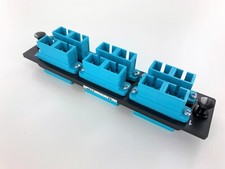 Used - Ortronics OR-OFP-SCD12LC Fiber Optic Adapter Panel SC MM Duplex, Aqua picture