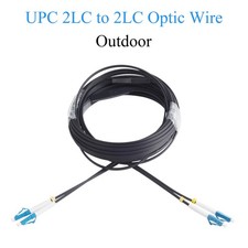 Fiber Optical Patch Cable UPC 2 LC to 2 LC Singlemode Duplex Outdoor 30m/100ft picture