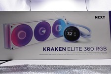 NZXT Kraken Elite 360 RGB AIO CPU Liquid Cooler White 360mm Radiator picture
