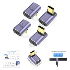 4 Pack Usb C Adapter 90 Degree Right Angle 100W Usb4 High Speed Compatible picture