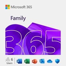 Microsoft 365 Family 6 User PC /Mac License – 12 Month Subscription Product Key picture