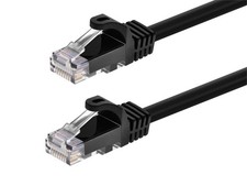 Flexboot Cat6 Ethernet Patch Cable Network RJ45 Stranded UTP 24AWG 75ft Black picture
