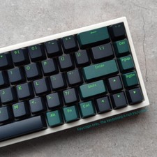 Black Green PBT Doubleshot Keycap Set Sound Waves GMK Copy for Cherry MX Keyboar picture