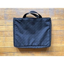 BROOKSTONE Black Nylon Padded Laptop Bag sz OS picture