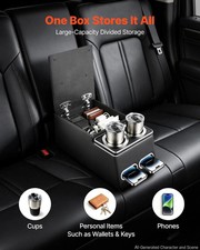 Universal Rear Bench Seat Center Console Armrest Storage Box, Back Seat Tools Or picture