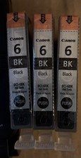 Canon BCI-6BK Black Ink Jet Cartridges  New Factory Sealed Sold Separately NoBox picture