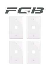 4x New FGB 1-Port Keystone Wall Plate Low-Profile Single Gang For RJ45, HDMI  picture
