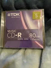 TDK 80-Minute CD-R Discs (5-Pack) New In Package-Sealed picture