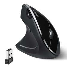 Perixx PERIMICE-713L, Wireless Ergonomic Left Handed Vertical Mouse, 6 Buttons D picture