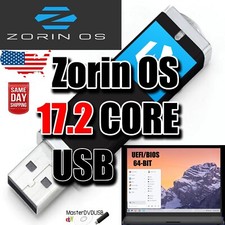 Zorin OS 17.2 Core USB Flash Drive - High-Quality Metal - UEFI & BIOS Compatible picture