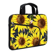 1415.6 Inch Laptop Sleeve Notebook Messenger Bag Neoprene Handle Basketball picture
