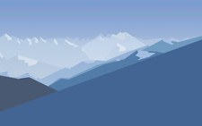 Landscape vector art abstract nature mountains Custom Gaming Mat Desk picture