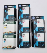 LOT OF 8 HP 88 Ink OFFICEJET X5 M(C9387AN) X2 Y(C9388AN) X1 C(C9386AN) EXP 2014 picture