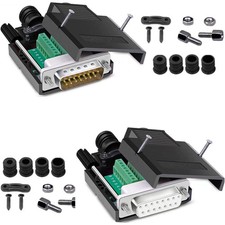 DB15 Solderless Male Female RS232 DSUB Serial Adapter Breakout Board 16mm picture