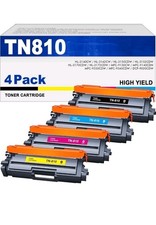 TN810 TN-810 Toner Cartridge 4 Pack High Yield Replacement for Brother Open Box picture