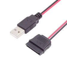 CY DC 5V USB to 15Pin SATA 2A Power Cable for 2.5 inch SATA Disk Driver HDD SSD picture