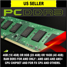 FOR AMD NOT INTEL 8GB 16GB RAM DDR3 PC3-10600 CL9 240-PIN KVR1333 D3N9/4G  LOT picture