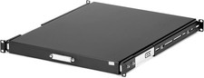 StarTech.com 1U Sliding Server Rack Mount Keyboard Shelf 1.8x17.5x22, Black  picture