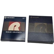 Vintage R:BASE Graphics v1.0 Microrim IBM PC 5.25” Floppy Disks Complete Manuals picture