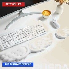 Keyboard Mouse Wrist Rest Angel Wing Memory Foam Mouse Pad Set Wrist Support picture
