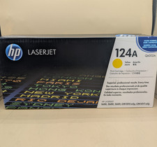NEW Genuine HP LaserJet Printer Cartridge ~ 124A Yellow Q6002A picture