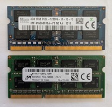 SK Hynix / Micron 16GB Kit (2x8GB) DDR3L 1600 PC3L-12800S SODIMM Laptop RAM picture