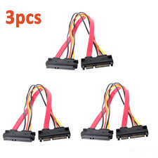 3PCS SATA 7+15 Pin Extension Cable for ITX Case HDD SSD Data Power Combo Wire picture
