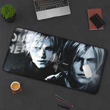 Leon S. Kennedy Faces Desk Mat | Video Game Character Mousepad picture