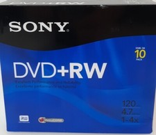 Sony DVD + RW 9 Pack Rewritable DVD Discs 4.7GB 120 Min picture