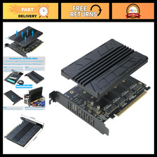 4-Port NVMe PCIe Adapter Card with Heatsink for M.2 SSDs 2280/2260/2242/2230 picture