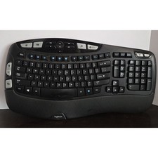 Logitech K350 Y-RBN90 Wireless Wave Ergonomic Keyboard - US - Black (920-001996) picture