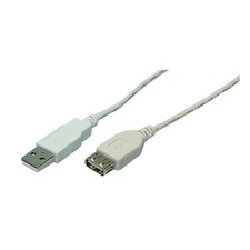 LogiLink CU0010 USB 2.0 cable USB-A/M to USB-A/F, grey, 2 m 2m 2.0, m, A, M ~E~ picture