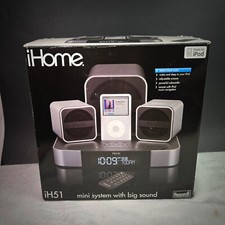 iHome iH51 2.1 Micro System with Dual Alarm Clock Radio for iPod (Silver) picture