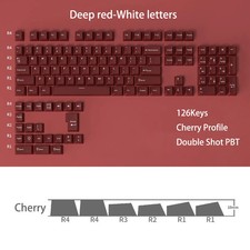 114-Key Dark Blue PBT Keycaps Cherry Profile Double Shot for MX Mechanical picture