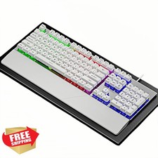 Guiheng White Rainbow LED Gaming Keyboard picture