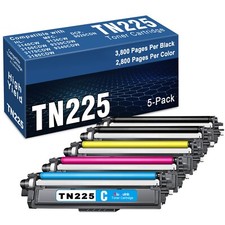 5PK TN225 Toner Cartridge High Yield for Brother HL-L3270CDW MFC-L3710CDW picture