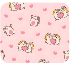 PINK UNICORN HEARTS VALENTINE OPTION 14 THEMED MOUSEPAD MOUSE PAD THICK 9