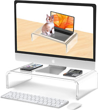 Acrylic Monitor Stand Riser Acrylic Laptop Stand for Desk Clear Computer Monitor picture
