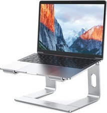 Silver Aluminum Laptop Stand Detachable Riser Fold Ergonomic Design For 10-15.6
