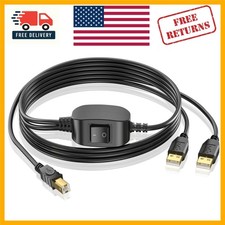 8FT USB Printer Cable Splitter for Two Computers - Easy Sharing Solution picture