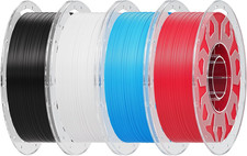 PLA 3D Printer Filament 1.75Mm, Black+White+Blue+Red, 4 Kg picture